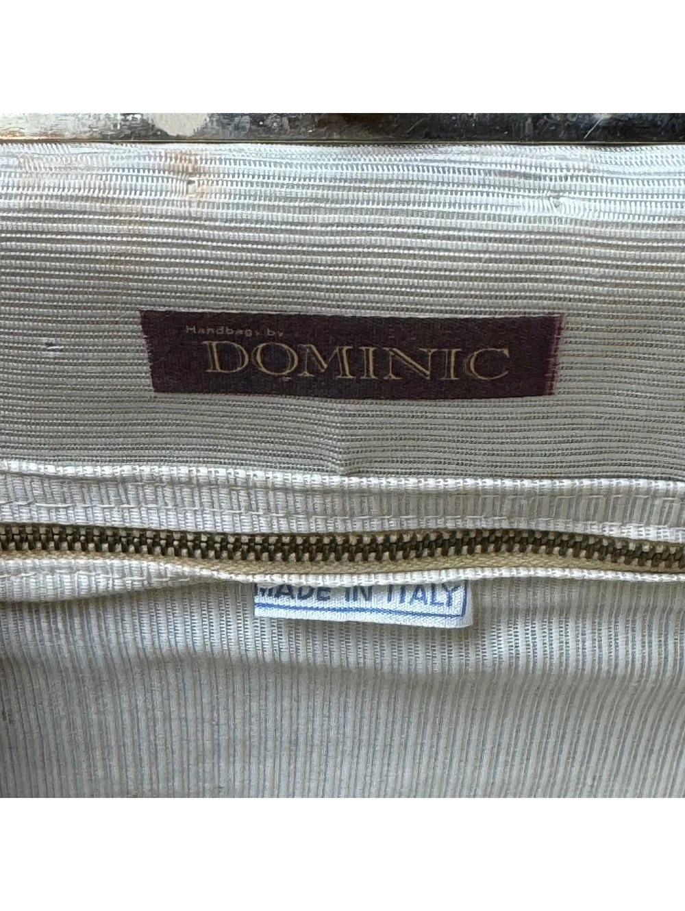 Vintage Italian Raffia Handbag Wooden Handle Clutch Purse Made In Ital